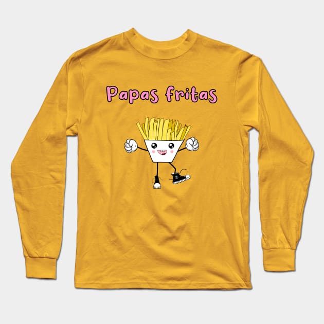 Papas Fritas - Comic Long Sleeve T-Shirt by Meine Zwergenkinder